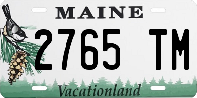 ME license plate 2765TM