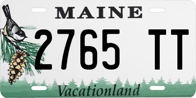 ME license plate 2765TT