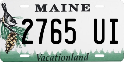 ME license plate 2765UI