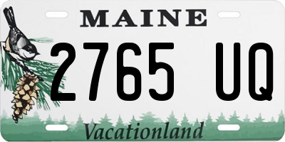 ME license plate 2765UQ