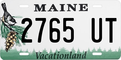 ME license plate 2765UT