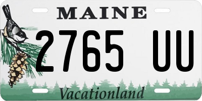 ME license plate 2765UU