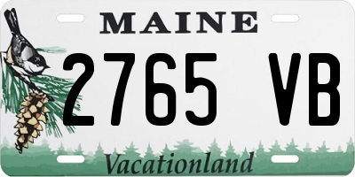 ME license plate 2765VB