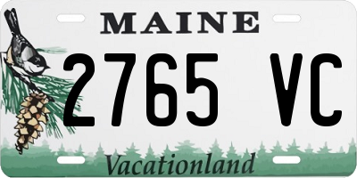 ME license plate 2765VC