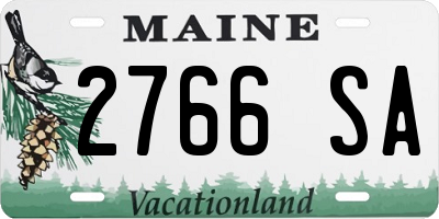 ME license plate 2766SA