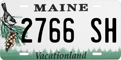 ME license plate 2766SH
