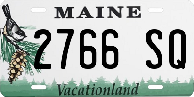 ME license plate 2766SQ