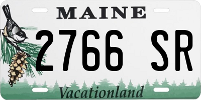 ME license plate 2766SR