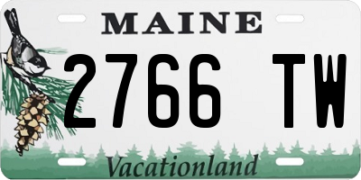 ME license plate 2766TW