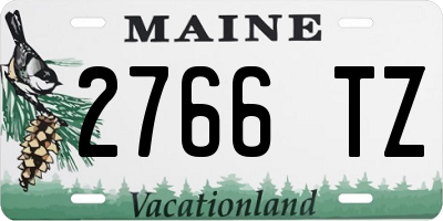 ME license plate 2766TZ