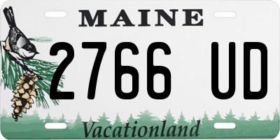 ME license plate 2766UD