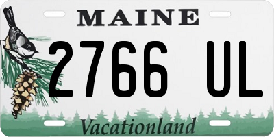 ME license plate 2766UL