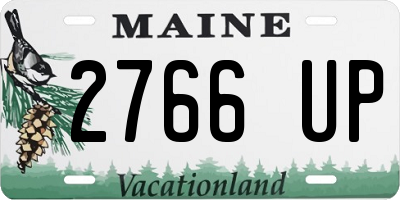 ME license plate 2766UP