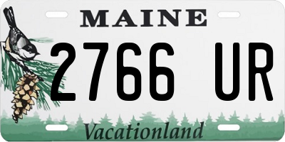 ME license plate 2766UR