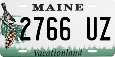 ME license plate 2766UZ