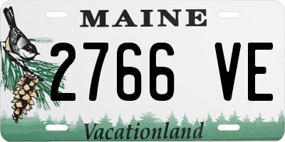 ME license plate 2766VE