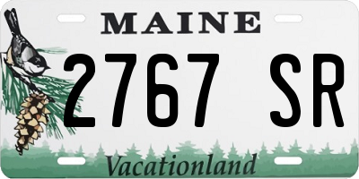 ME license plate 2767SR