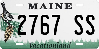 ME license plate 2767SS
