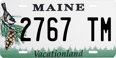 ME license plate 2767TM