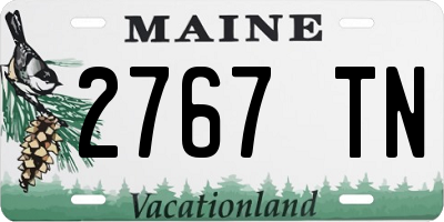 ME license plate 2767TN
