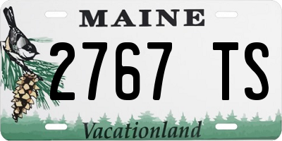 ME license plate 2767TS