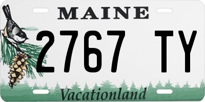 ME license plate 2767TY