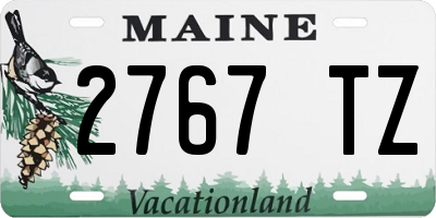 ME license plate 2767TZ