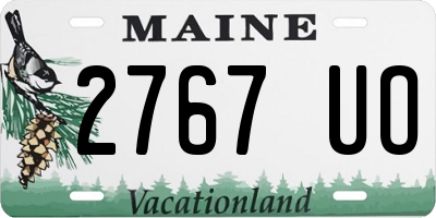 ME license plate 2767UO
