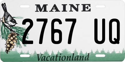 ME license plate 2767UQ