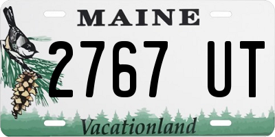 ME license plate 2767UT