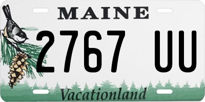 ME license plate 2767UU