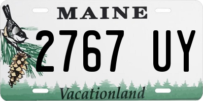 ME license plate 2767UY