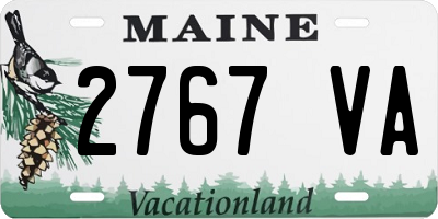 ME license plate 2767VA