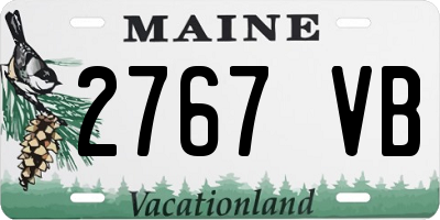 ME license plate 2767VB