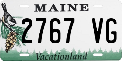 ME license plate 2767VG