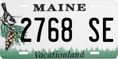 ME license plate 2768SE