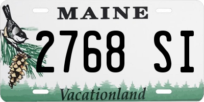 ME license plate 2768SI