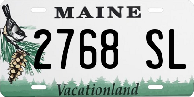 ME license plate 2768SL