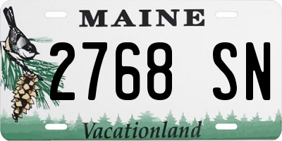 ME license plate 2768SN