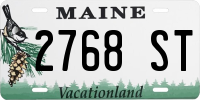 ME license plate 2768ST