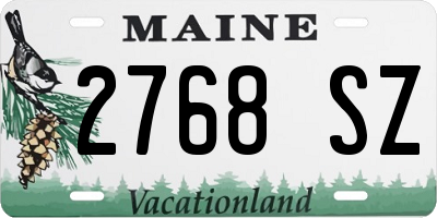 ME license plate 2768SZ