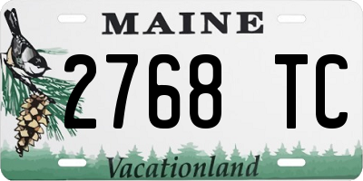 ME license plate 2768TC