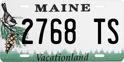 ME license plate 2768TS