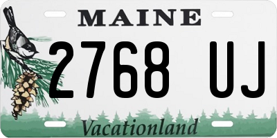 ME license plate 2768UJ