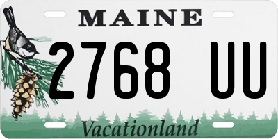 ME license plate 2768UU