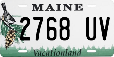 ME license plate 2768UV