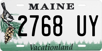 ME license plate 2768UY