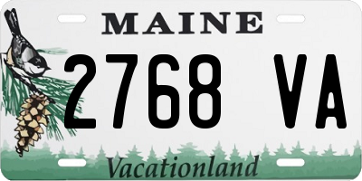 ME license plate 2768VA
