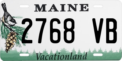 ME license plate 2768VB