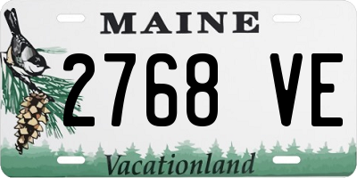 ME license plate 2768VE
